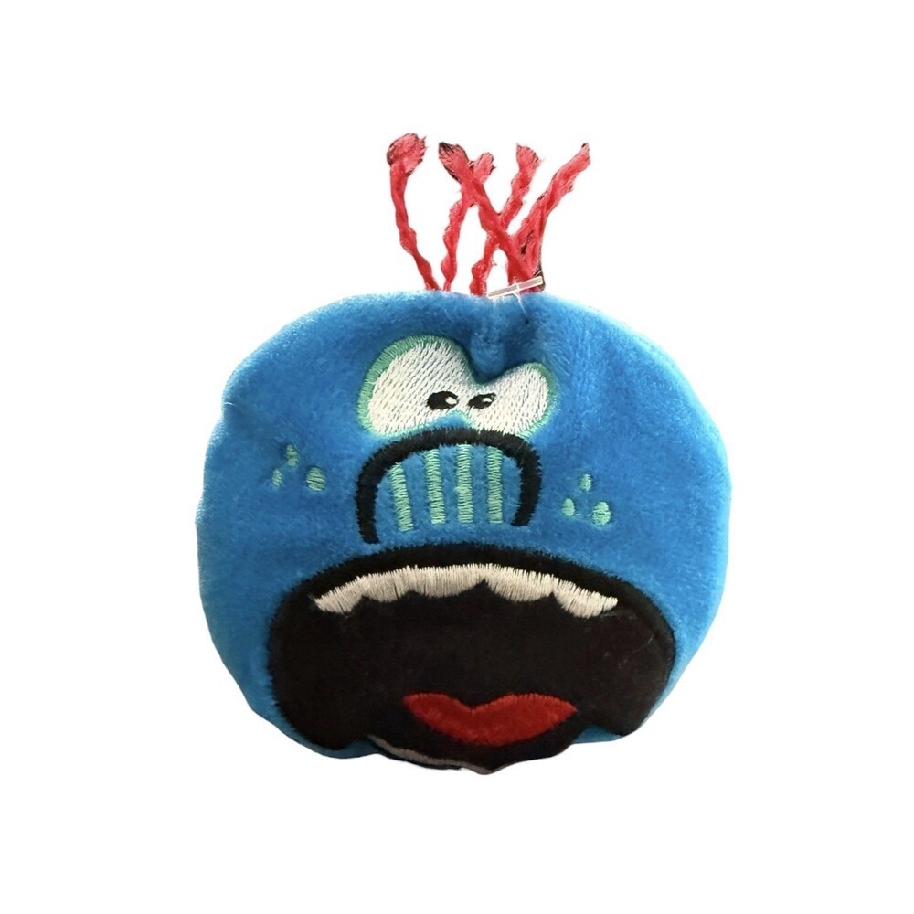 Vtg 1998 Silly Slammers BENNY BIG MOUTH #41 Plush Beanbag Toy Blue WORKING SOUND